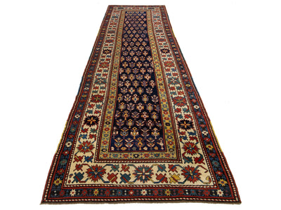 Antique Kazak Runner 4 X 14