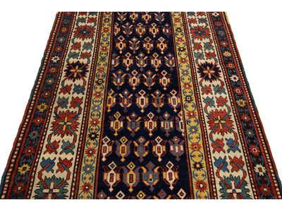 Antique Kazak Runner 4 X 14