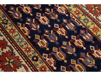 Antique Kazak Runner 4 X 14