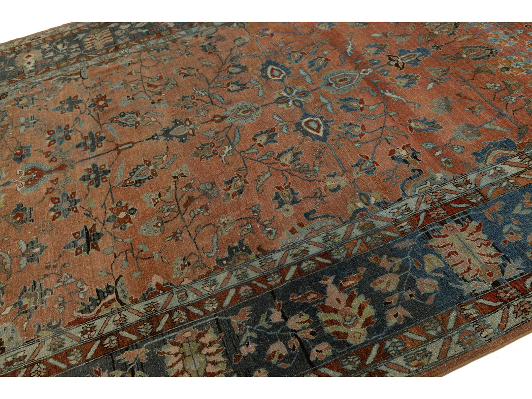 Antique Mahal Wool Rug 9 X 12