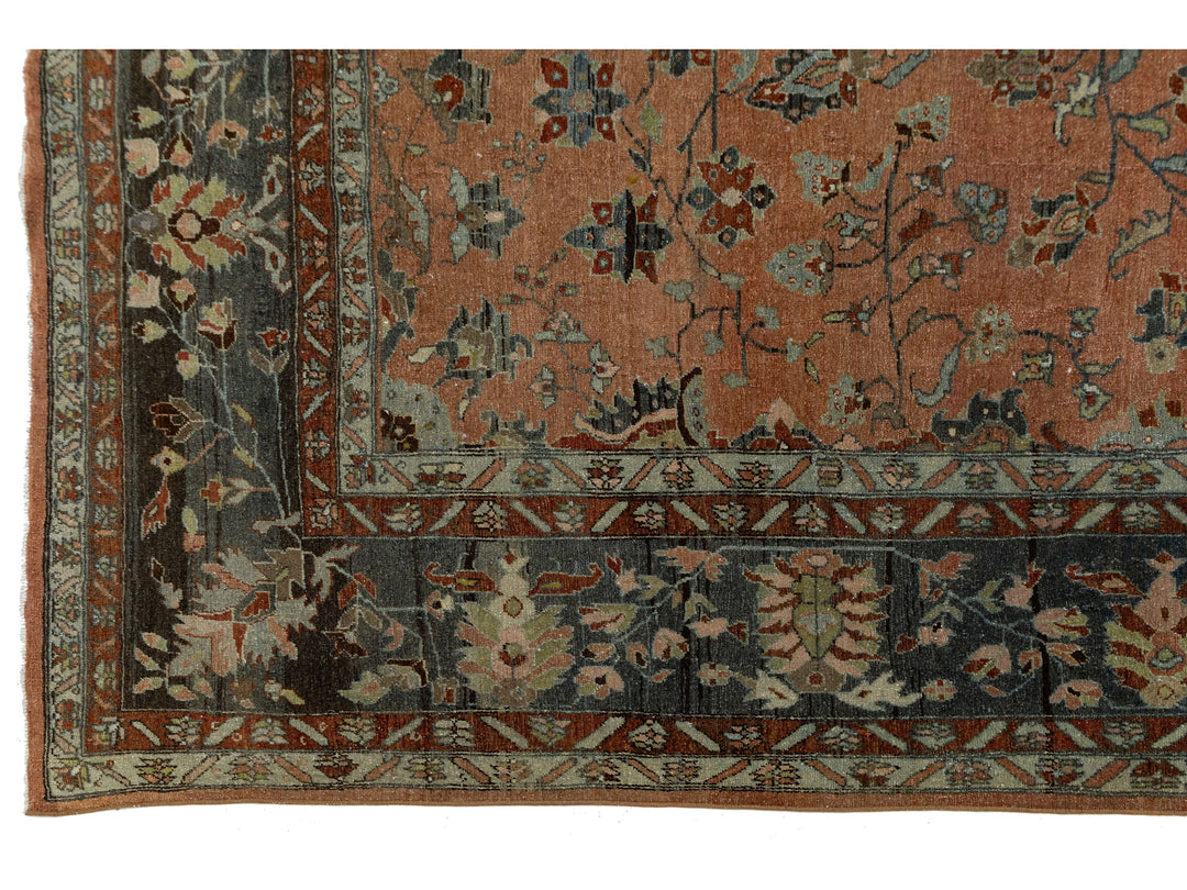 Antique Mahal Wool Rug 9 X 12