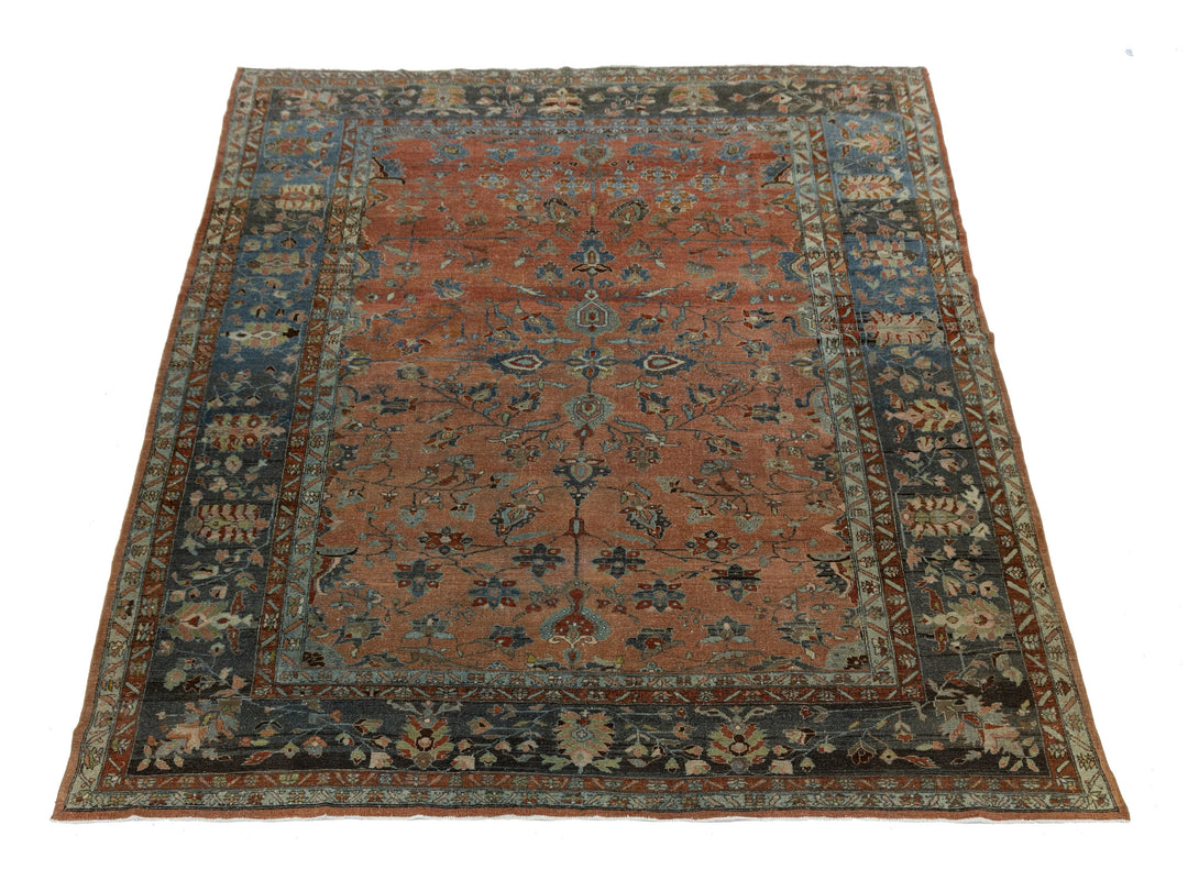Antique Mahal Wool Rug 9 X 12