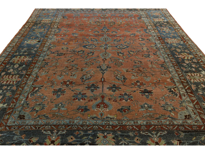 Antique Mahal Wool Rug 9 X 12