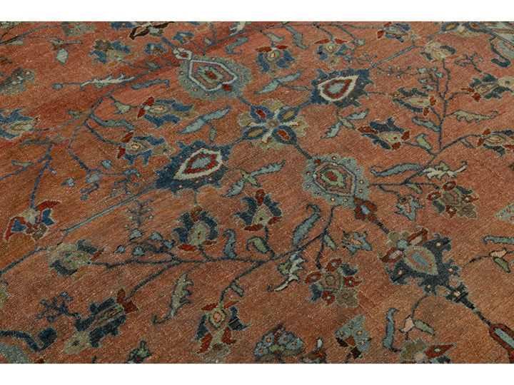 Antique Mahal Wool Rug 9 X 12