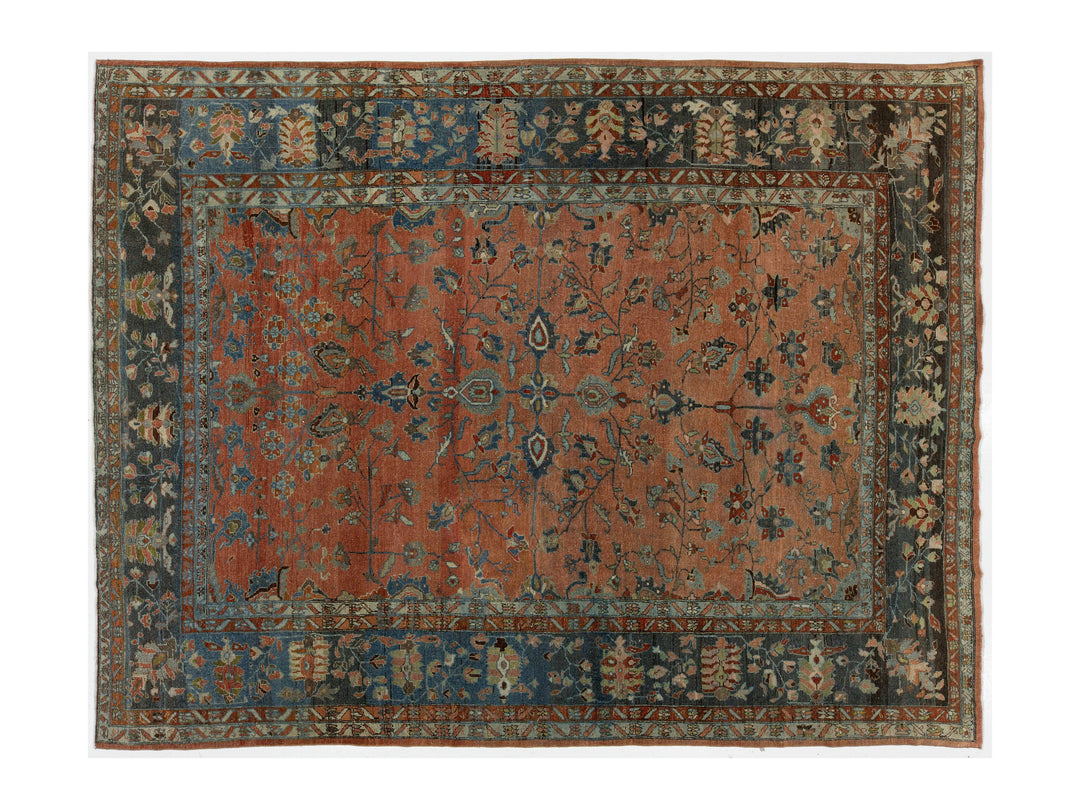 Antique Mahal Wool Rug 9 X 12