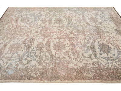 Modern Turkish Oushak Wool Rug 6 X 8