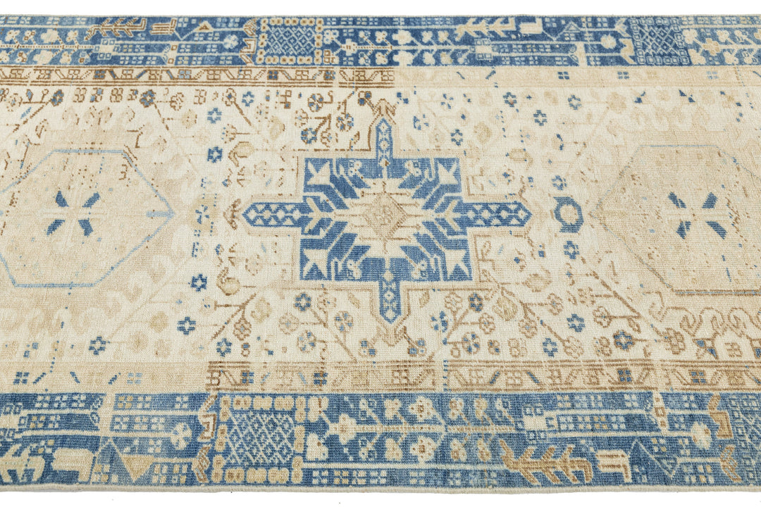 Antique Heriz Wool Runner 3 X 14