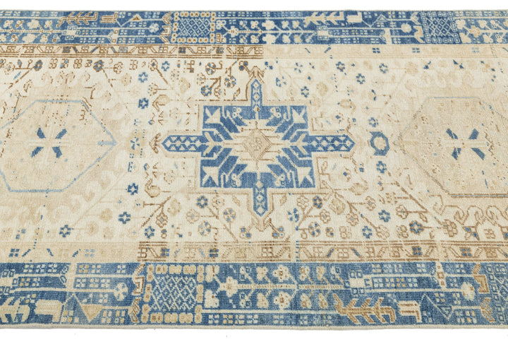 Antique Heriz Wool Runner 3 X 14