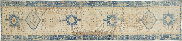 Antique Heriz Wool Runner 3 X 14