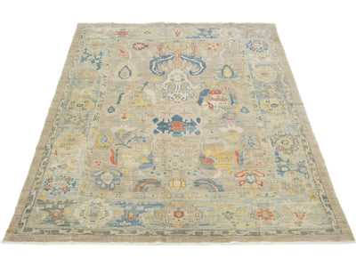 Modern Sultanabad Wool Rug 7 X 9