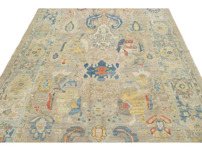 Modern Sultanabad Wool Rug 7 X 9