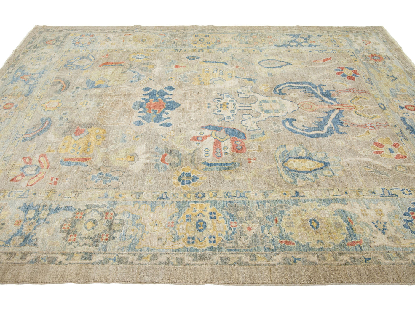 Modern Sultanabad Wool Rug 7 X 9