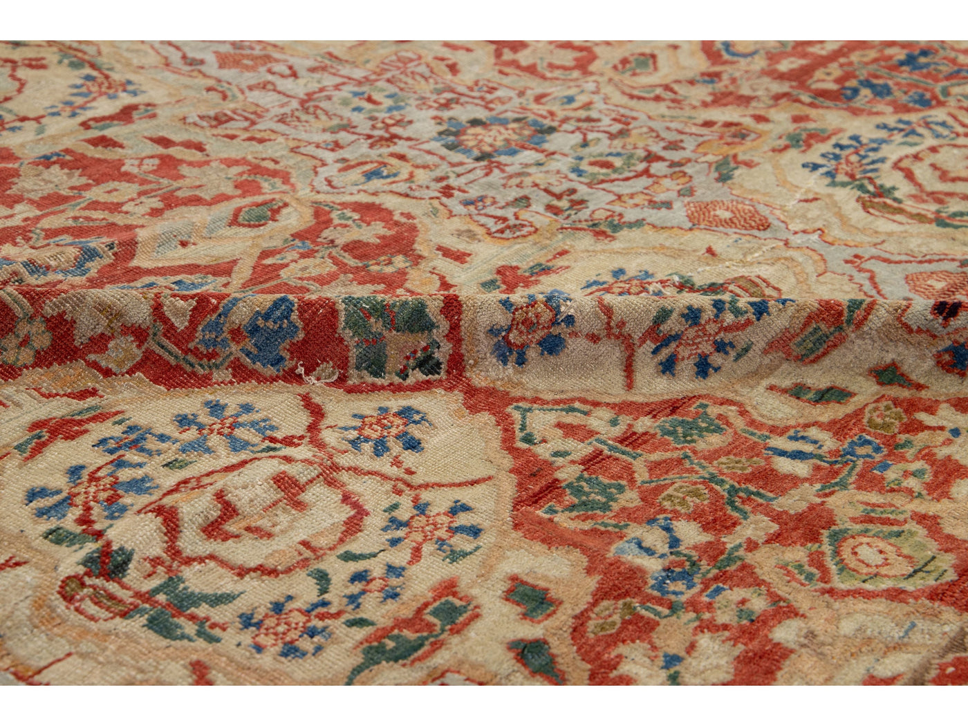 Antique Persian Sultanabad Wool Rug 14 X 16