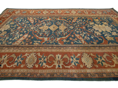 Antique Persian Sultanabad Wool Rug 9 X 13