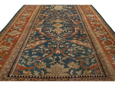 Antique Persian Sultanabad Wool Rug 9 X 13