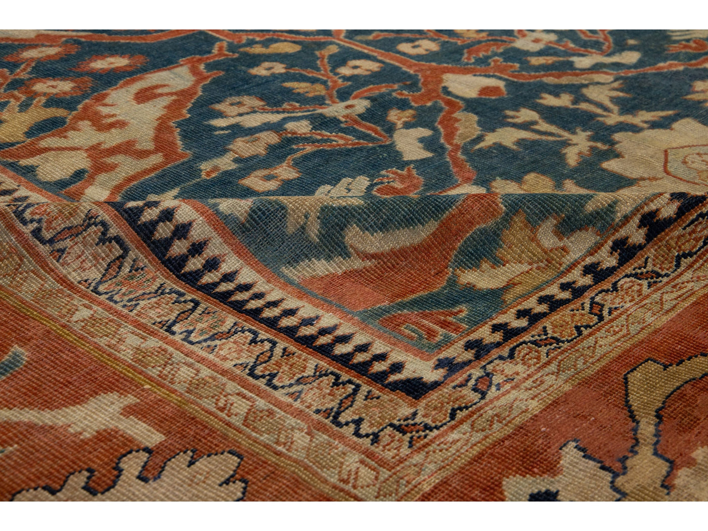 Antique Persian Sultanabad Wool Rug 9 X 13