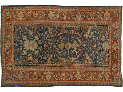 Antique Persian Sultanabad Wool Rug 9 X 13