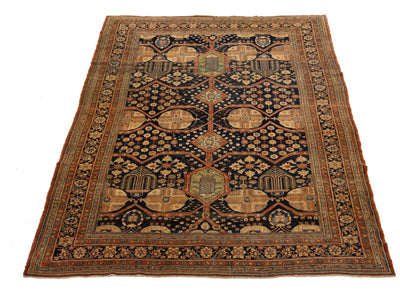 Antique Persian Tabriz Wool Rug 9 X 13