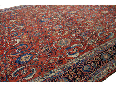 Antique Persian Sultanabad Wool Rug 14 X 23