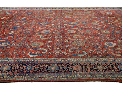 Antique Persian Sultanabad Wool Rug 14 X 23