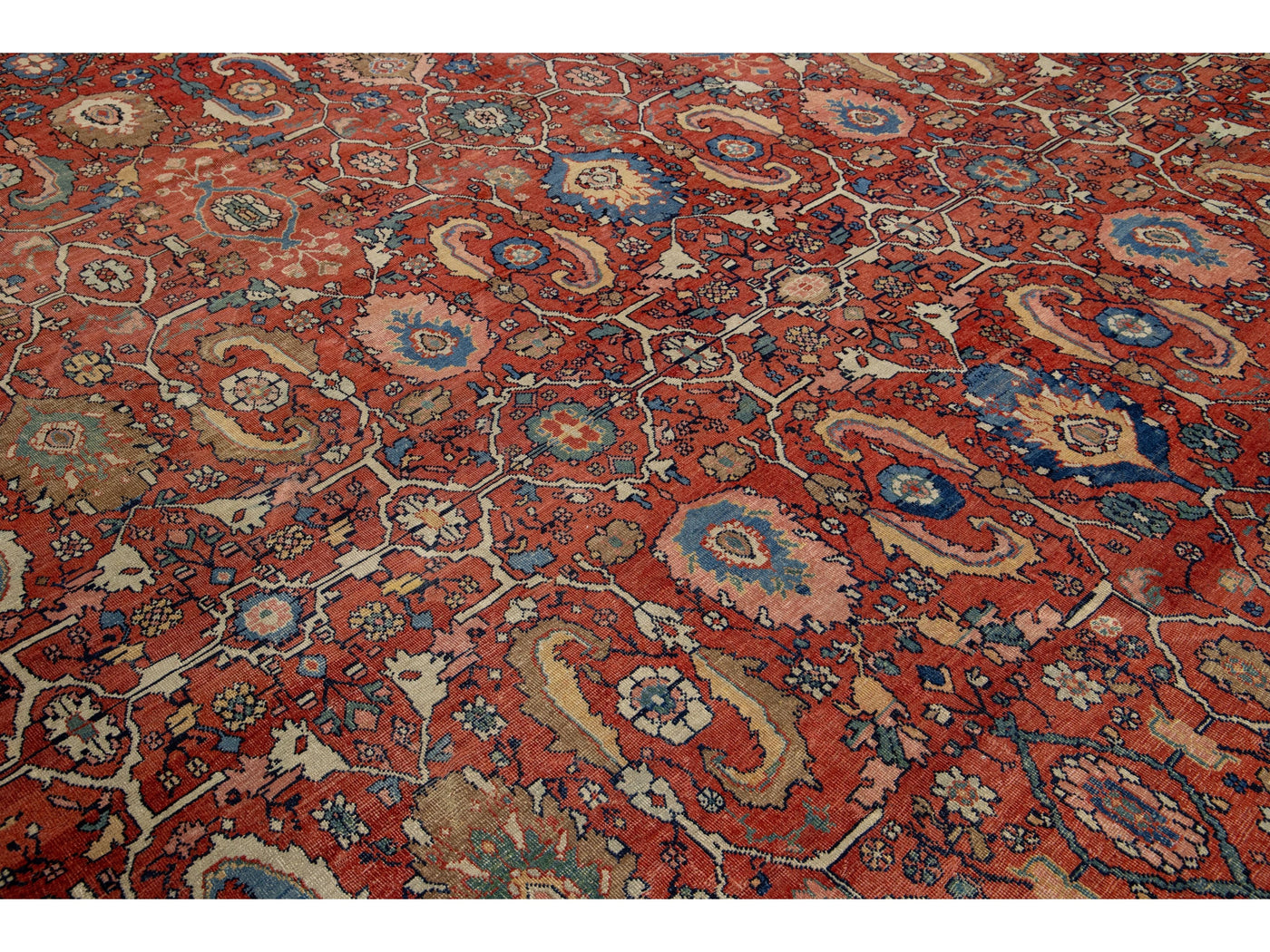 Antique Persian Sultanabad Wool Rug 14 X 23