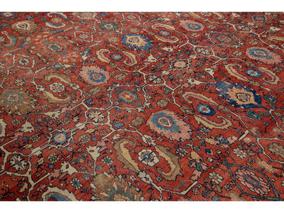 Antique Persian Sultanabad Wool Rug 14 X 23