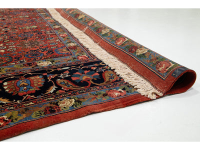 Antique Persian Bidjar Wool Rug 13 X 21