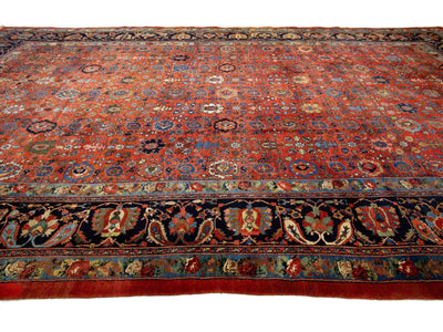 Antique Persian Bidjar Wool Rug 13 X 21