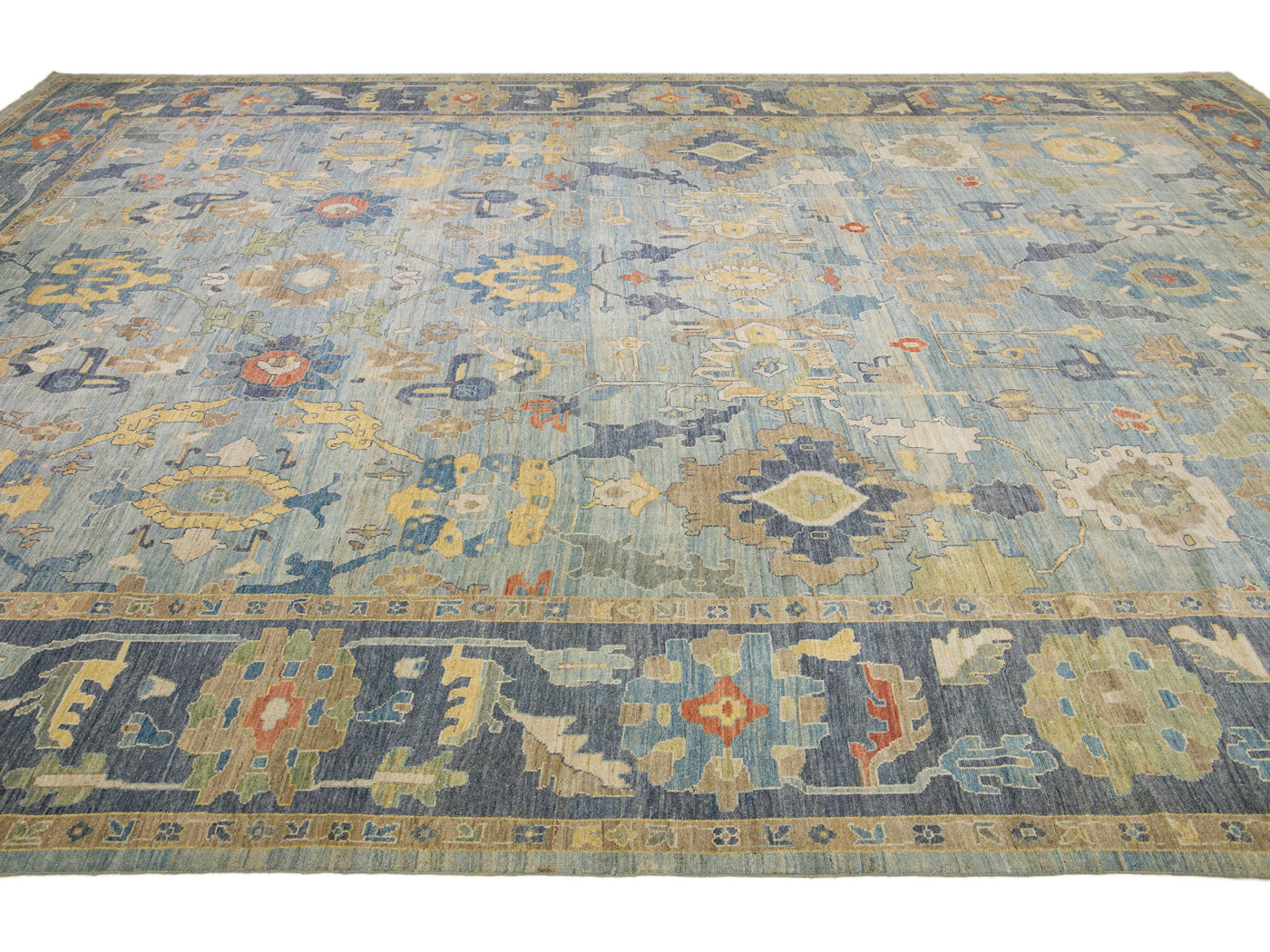 Modern Sultanabad Wool Rug 16 X 22