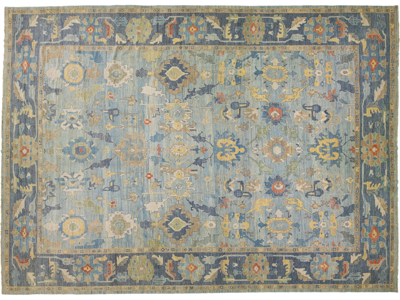 Modern Sultanabad Wool Rug 16 X 22