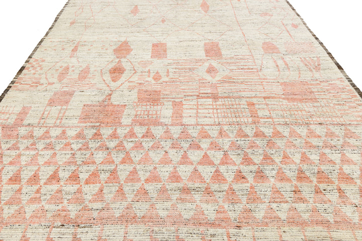 Modern Moroccan Wool Rug 9 X 12