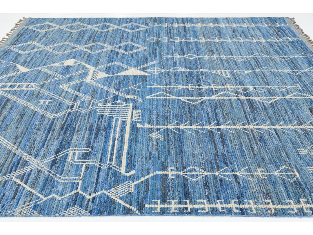 Modern Moroccan Wool Rug 8 X 10