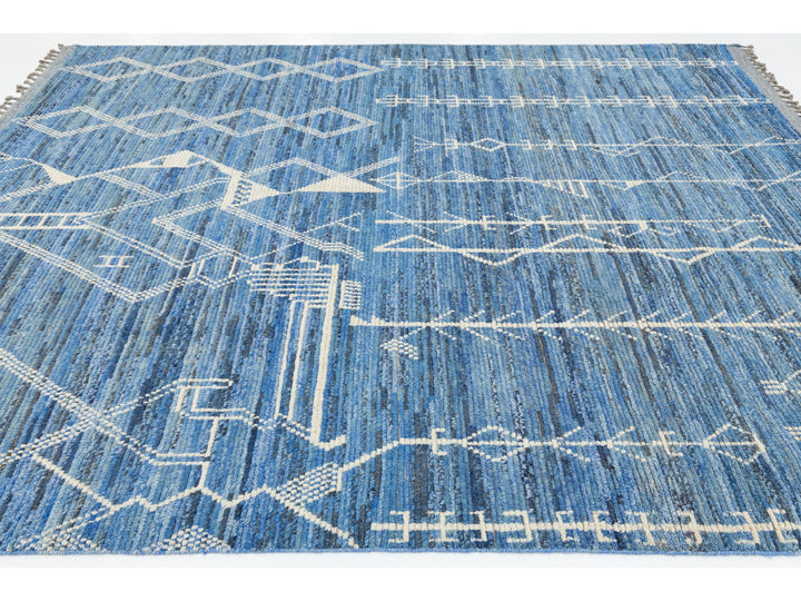 Modern Moroccan Wool Rug 8 X 10