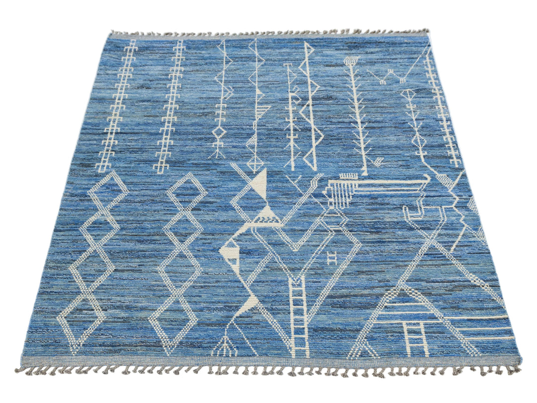 Modern Moroccan Wool Rug 8 X 10
