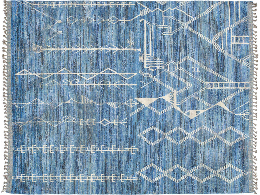 Modern Moroccan Wool Rug 8 X 10