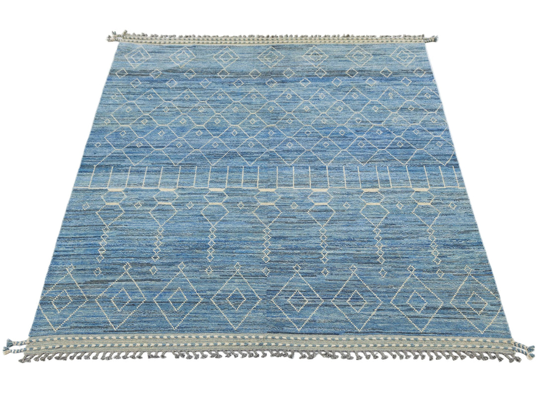 Modern Moroccan Wool Rug 9 X 12