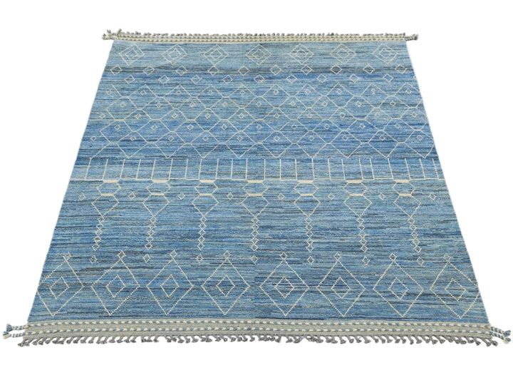 Modern Moroccan Wool Rug 9 X 12