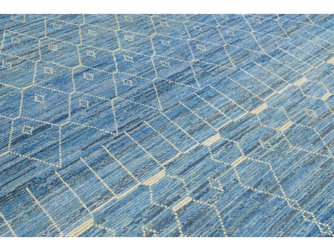 Modern Moroccan Wool Rug 9 X 12