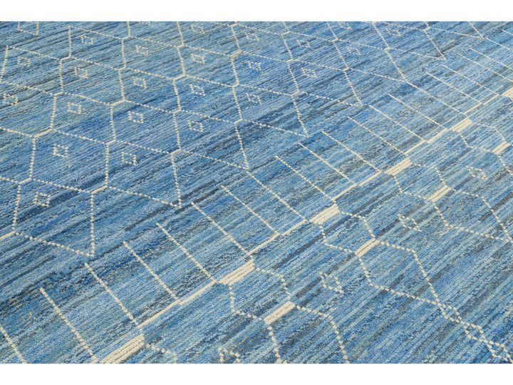 Modern Moroccan Wool Rug 9 X 12