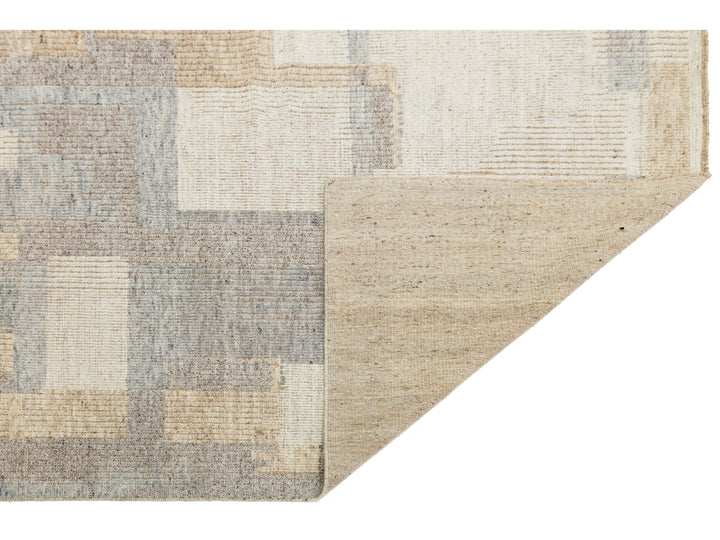 Modern Moroccan Wool Rug 9 X 12