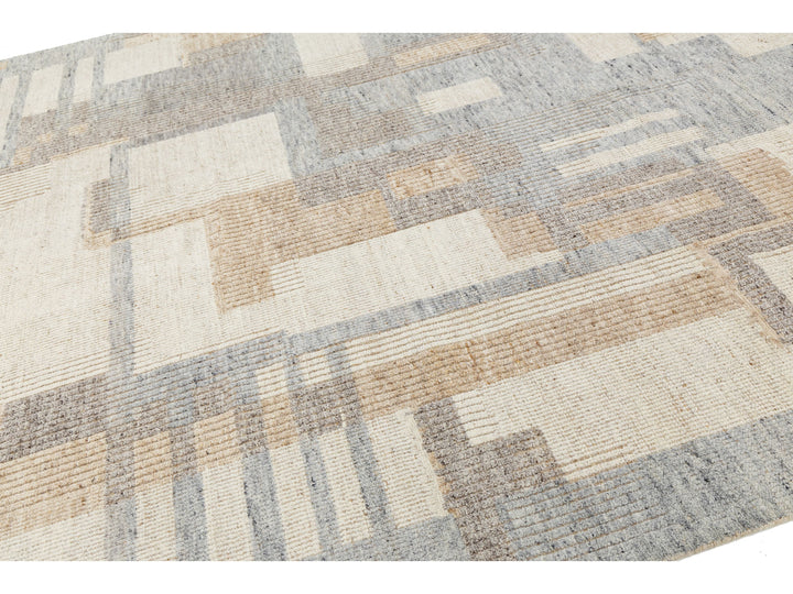 Modern Moroccan Wool Rug 9 X 12