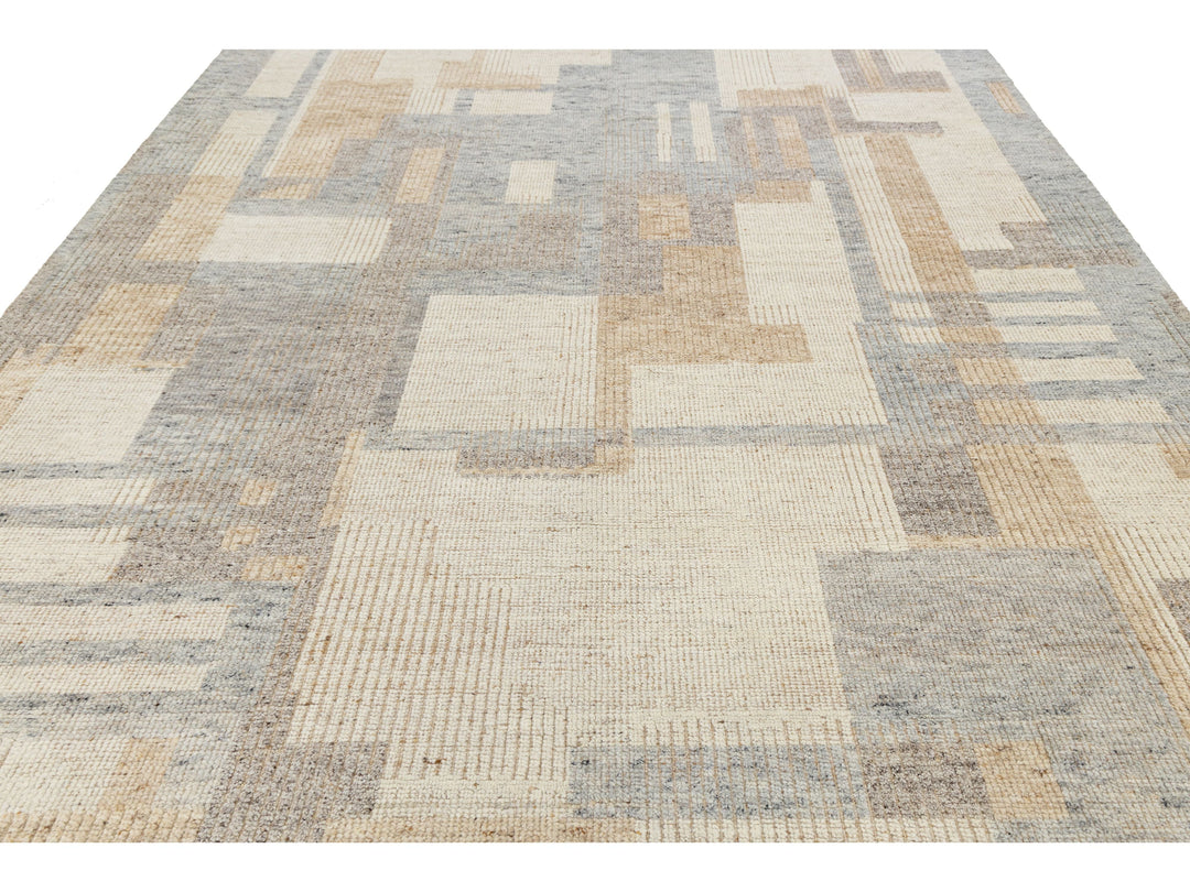 Modern Moroccan Wool Rug 9 X 12