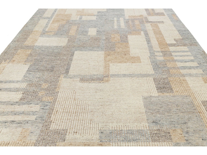 Modern Moroccan Wool Rug 9 X 12