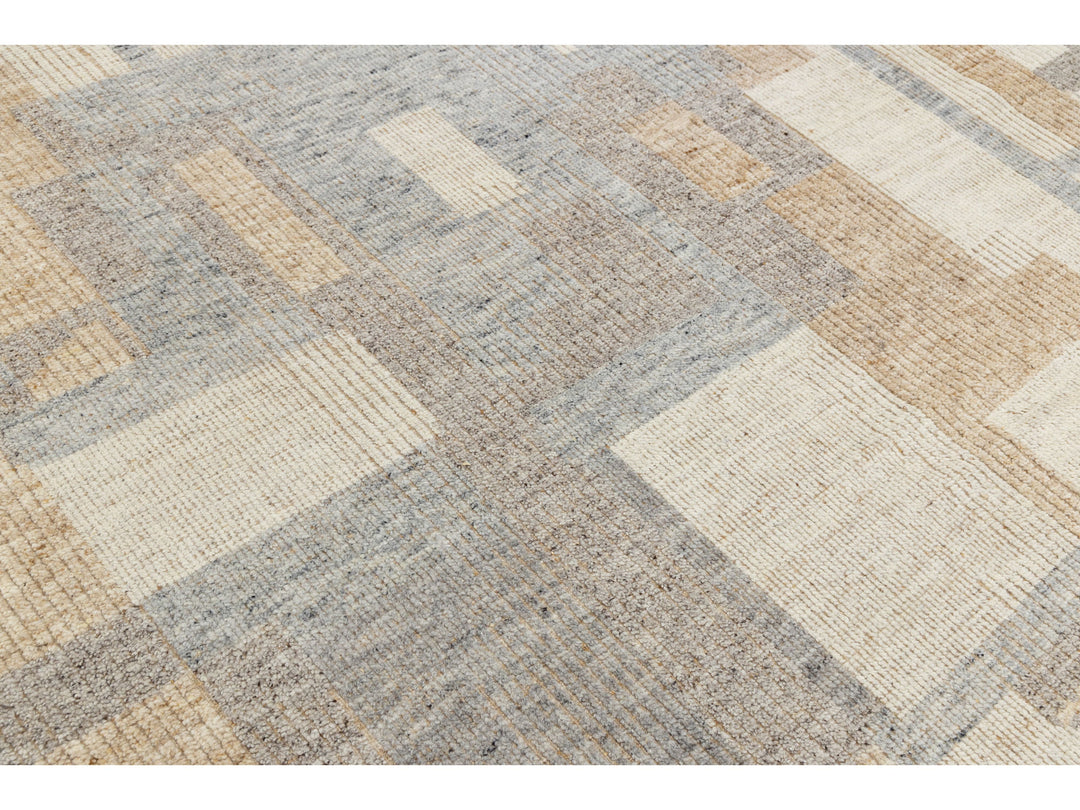 Modern Moroccan Wool Rug 9 X 12