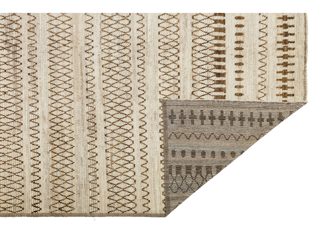 Modern Moroccan Wool Rug 9 X 12