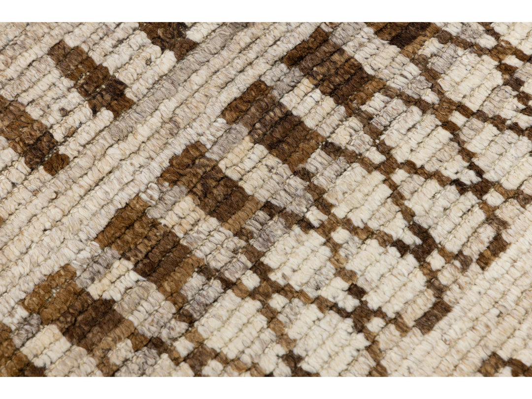 Modern Moroccan Wool Rug 9 X 12