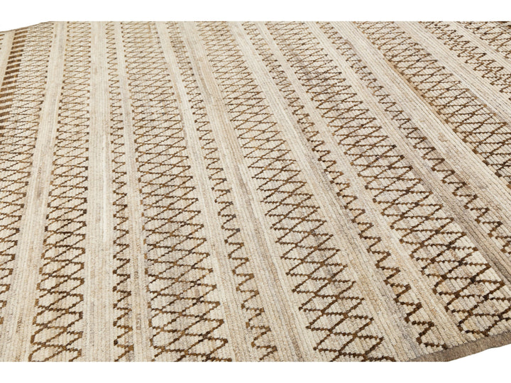 Modern Moroccan Wool Rug 9 X 12