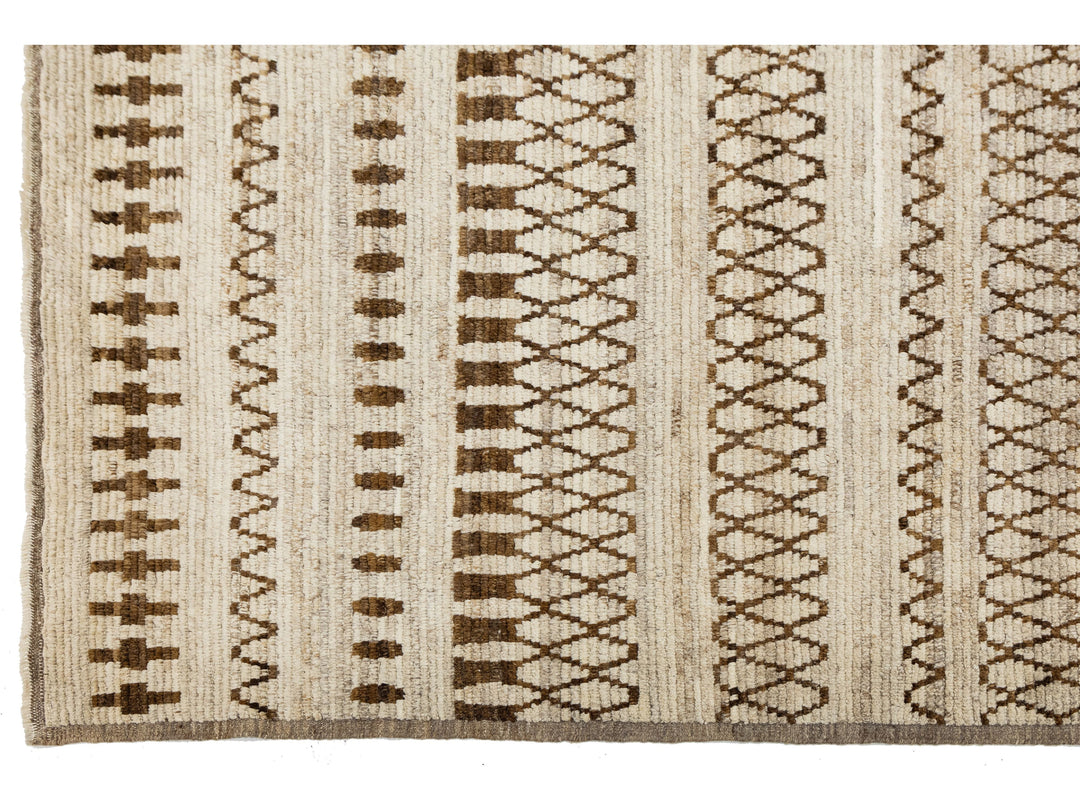 Modern Moroccan Wool Rug 9 X 12