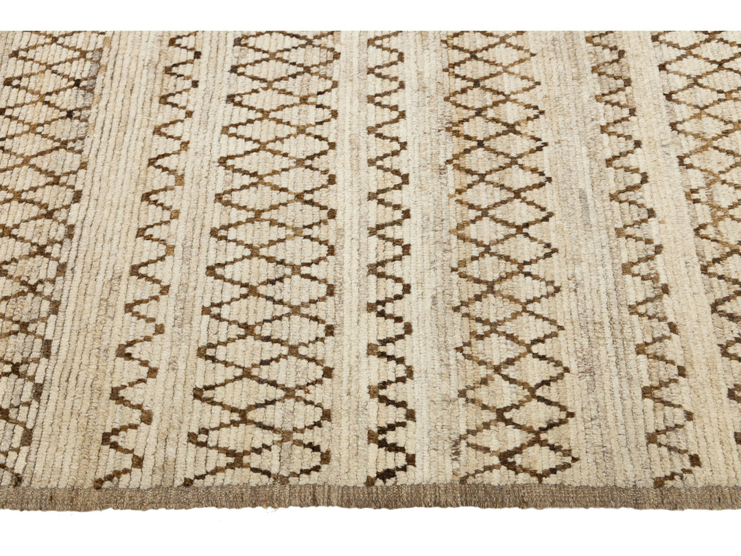 Modern Moroccan Wool Rug 9 X 12