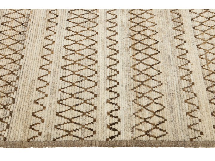 Modern Moroccan Wool Rug 9 X 12
